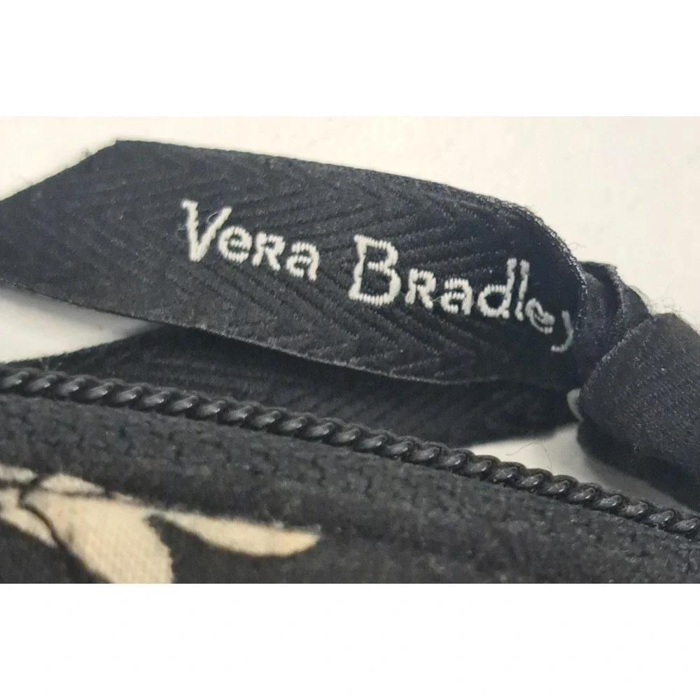 Vera Bradley Paisley Noir Mirror Cosmetic Makeup‎ Bag Black White 6x5x2
